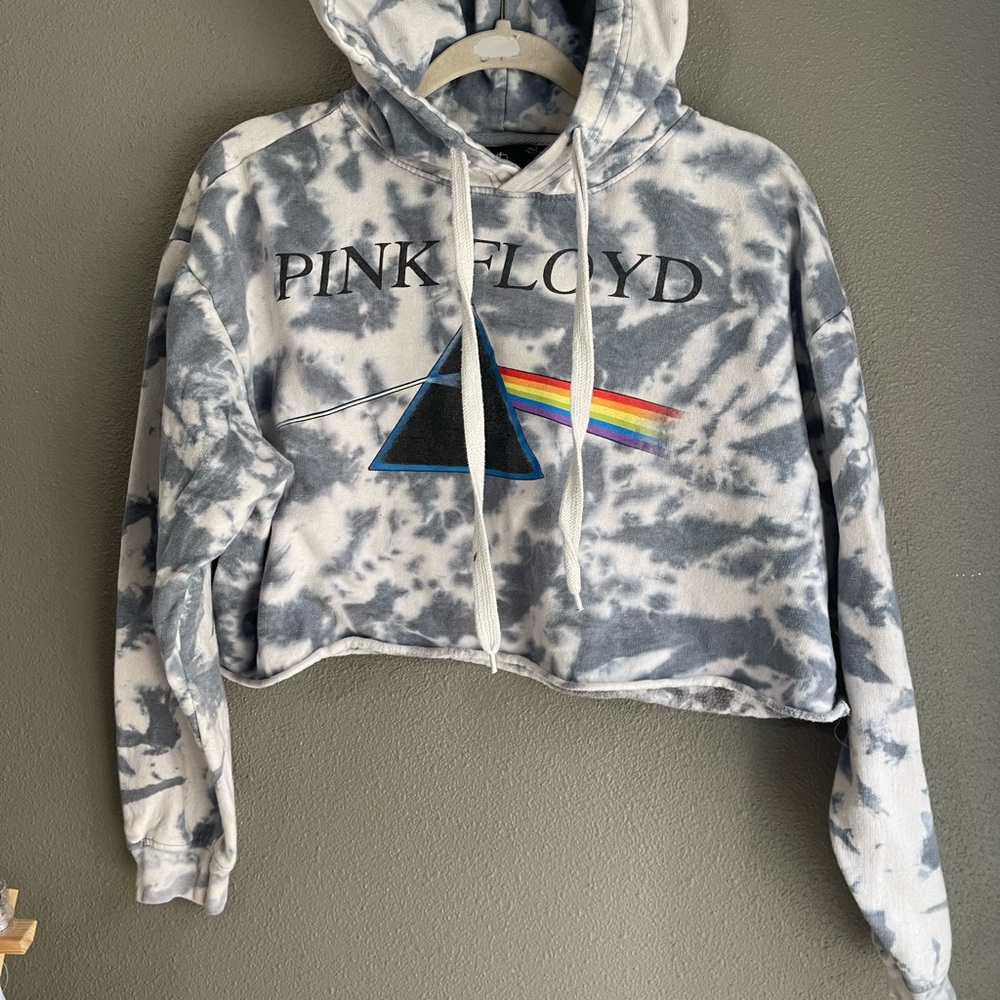 Pink Floyd Tie-Dye Cropped Hoodie